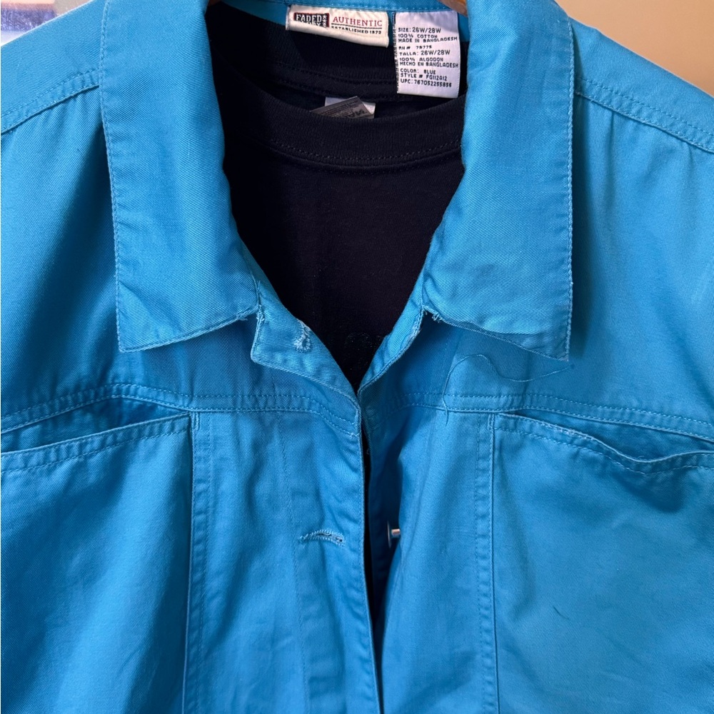 Plus Size Vibrant Blue Jacket